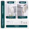 2er Set Doppelrollo klemmfix ohne Bohren, Duo Rollo Klemmrollo für Fenster und Tür, 55x150 cm, Grau