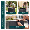 126L Gartenbox Aufbewahrungsbox mit integriertem 56 x 44 x 53 cm, Anthrazit