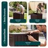 126L Gartenbox Aufbewahrungsbox mit integriertem 56 x 44 x 53 cm, Braun