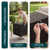 126L Gartenbox Aufbewahrungsbox Garten 56 x 43 x 53 cm, Holzoptik Braun - VOUNOT DE