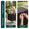 126L Gartenbox Aufbewahrungsbox Garten 56 x 43 x 53 cm, Rattan-Optik Braun - VOUNOT DE