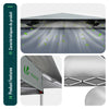 Pavillon 3,6x3,6m, Pop Up Partyzelt mit Mesh Sides & Doppeldach Faltpavillon Grau