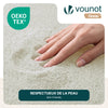 Weicher Kurzflor Teppich Wohnzimmer mit Antirutschmatte 80x150 cm Creme