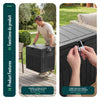 126L Gartenbox Aufbewahrungsbox Garten 56 x 43 x 53 cm, Holzoptik Schwarz - VOUNOT DE