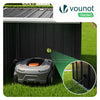 Mähroboter Garage Metall mit Pultdach 78x92x62 cm Schwarz