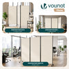 Paravent Raumteiler 3 Teilig auf Rollen Freistehend 262 x 30 x 173 cm Beige