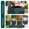 126L Gartenbox Aufbewahrungsbox Garten 56 x 43 x 53 cm, Holzoptik Schwarz - VOUNOT DE