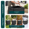 126L Gartenbox Aufbewahrungsbox Garten 56 x 43 x 53 cm, Rattan-Optik Schwarz - VOUNOT DE