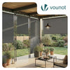 Klemmmarkise Senkrechtmarkise mit Handkurbel 200x310 cm Grau - VOUNOT DE