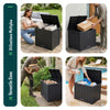 126L Gartenbox Aufbewahrungsbox mit integriertem 56 x 44 x 53 cm, Anthrazit