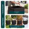 126L Gartenbox Aufbewahrungsbox Garten 56 x 43 x 53 cm, Holzoptik Braun - VOUNOT DE