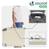 2er Set Sonnenliege mit Dach, 190 x 58 x 27 cm Beige