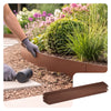 20er Set verzinkt Metall Rasenkante Beeteinfassung 100×13 cm, Braun