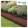 5er Set verzinkt Metall Rasenkante Beeteinfassung 100×18 cm, Braun