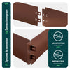 10er Set verzinkt Metall Rasenkante Beeteinfassung 100×13 cm, Braun