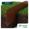 30er Set verzinkt Metall Rasenkante Beeteinfassung 100×18 cm, Braun