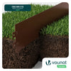 15er Set verzinkt Metall Rasenkante Beeteinfassung 100×13 cm, Braun