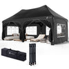 faltzelt 3x6m wasserdicht 3x6m Faltpavillon Pavillon Wasserdicht mit 6 Seitenwänden, Partyzelt G– VOUNOT DE