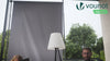 Klemmmarkise Senkrechtmarkise mit Handkurbel 100x310 cm Grau