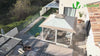 Pavillon 3,6x3,6m, Pop Up Partyzelt mit Mesh Sides & Doppeldach Faltpavillon Grau