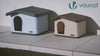 Katzenhaus & Hundehütte Indoor Outdoor, Haustierhaus Winterfest und Wetterfest 75 x 63 x 51 cm, Weiß