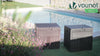 126L Gartenbox Aufbewahrungsbox Garten 56 x 43 x 53 cm, Rattan-Optik Schwarz