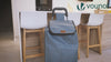 Aluminium Einkaufstrolley Treppensteiger, Trolly Einkaufswagen Klappbar, 2 Räder, Wasserdicht Oxford, 59L, Grau