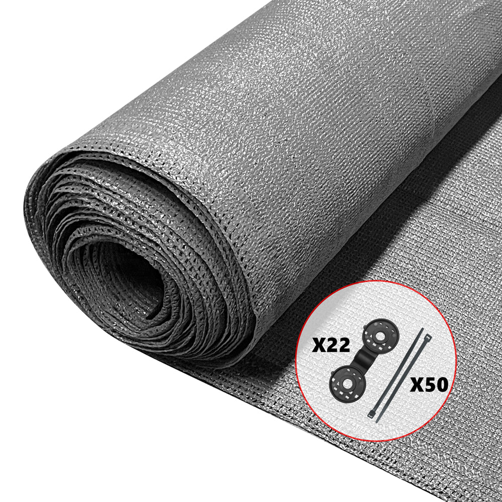 200 Stück Kabelbinder 100 Mm X 2,5 Mm - Grau, UV-beständig - Für Zaun, Garten, Elektro