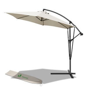 300 cm Ampelschirm, Sonnenschirm mit Windsicherung und Schutzhülle, Beige - VOUNOT DE