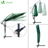 300 cm Ampelschirm, Sonnenschirm mit Windsicherung und Schutzhülle, Grün - VOUNOT DE