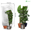 3er Set Winterschutz für Pflanzen Kübelpflanzen, Frostschutz Kübelpflanzensack mit Kordelzug, 80g/m², 120 x 180 cm - VOUNOT DE