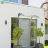Vordach für Haustür, 100 x 80 cm Transparentes Pultbogenvordach - VOUNOT DE