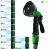 Flexibler Gartenschlauch 30m, Flexibel Wasserschlauch Dehnbarer mit 10 Sprühfunktionen, Grün - VOUNOT DE