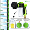 Flexibler Gartenschlauch 15m, Flexibel Wasserschlauch Dehnbarer mit 8 Sprühfunktionen & Spülmittelbehälter - VOUNOT DE