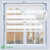 2er Set Doppelrollo klemmfix ohne Bohren, Duo Rollo Klemmrollo für Fenster und Tür, 80x150 cm, Weiß - VOUNOT DE