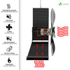 4 Blatt Ofenventilator Ohne Strom, Wärmebetriebener Kaminventilator Ventilator, Lüfter für Kaminofen, Kamin - VOUNOT DE
