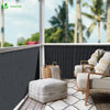 PVC Sichtschutzmatte 80x300 cm, Sichtschutz für Balkon Terrasse, Grau - VOUNOT DE