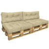 Palettenkissen 4er Set für Indoor und Outdoor, Palettenpolster Wasserdicht Palettensofa, Beige - VOUNOT DE