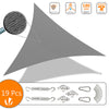 sonnensegel 100x100 Sonnensegel Dreieckig mit Befestigung Set– VOUNOT DE