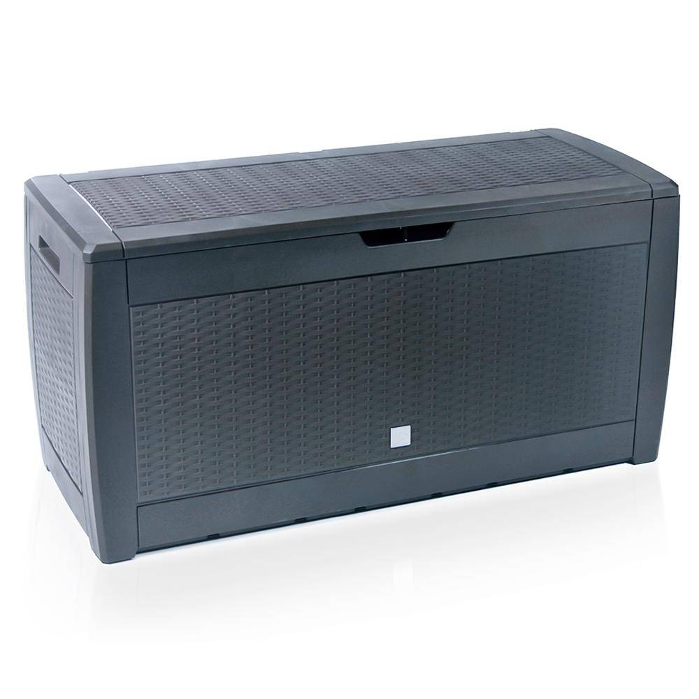 310 Liter Kissenbox, Gartenbox Aufbewahrung Wasserdicht Auflagenbox, Anthrazit
