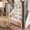 Türschutzgitter für Kinder Hunde Katzen 76-108 cm, Treppenschutzgitter, Auto-Close, ohne Bohren, Weiß - vounot