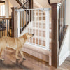 Türschutzgitter für Kinder Hunde Katzen 76-84 cm, Treppenschutzgitter, Auto-Close, ohne Bohren, Weiß - vounot