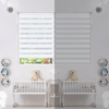 Doppelrollo klemmfix ohne Bohren, Duo Rollo Klemmrollo für Fenster und Tür, 45x150 cm, Weiß - VOUNOT DE