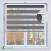 Doppelrollo klemmfix ohne Bohren, Duo Rollo Klemmrollo für Fenster und Tür, 80x150 cm, Grau - VOUNOT DE