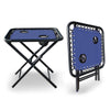 2er-Set Liegestuhl Klappbar mit Beistelltisch, Relaxstuhl Garten mit Getränkehalter und Kopfpolster, Blau - VOUNOT DE