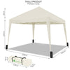 Faltpavillon 3x3m, mit 4 Sandsäcke, Pop Up, UV-Schutz 50+, Weiß - vounot