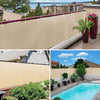 Balkon Sichtschutz 90x500 cm, HDPE Gewebe, UV-Schutz, Wetterfest, Beige - vounot