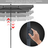 Sonnenschirm für Balkon, 200 × 125 cm, Knickbarer Balkonschirm Rechteckig, Grau - vounot