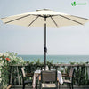 Sonnenschirm für Balkon, 270 cm, Knickbarer Balkonschirm mit Schutzhülle, Beige - VOUNOT DE