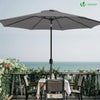 Sonnenschirm für Balkon, 270 cm, Knickbarer Balkonschirm mit Schutzhülle, Grau - VOUNOT DE